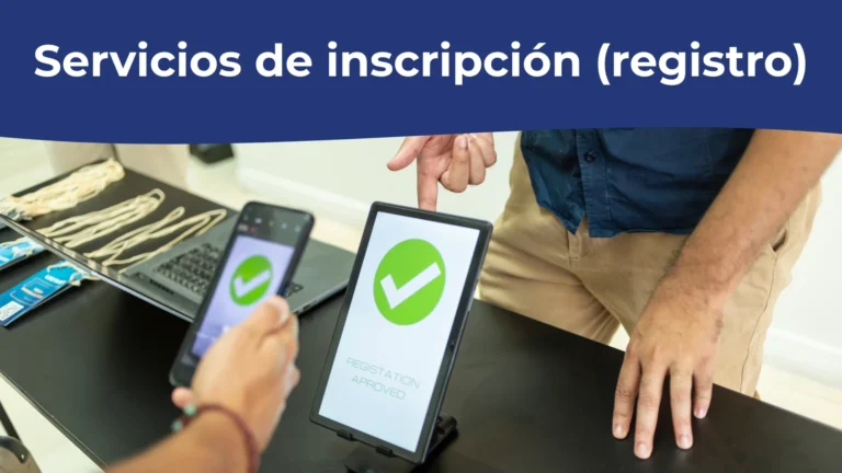 Servicios de inscripción (registro)