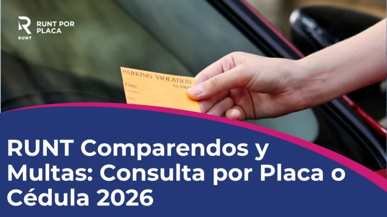 RUNT Comparendos y Multas Consulta por Placa o Cédula 2026